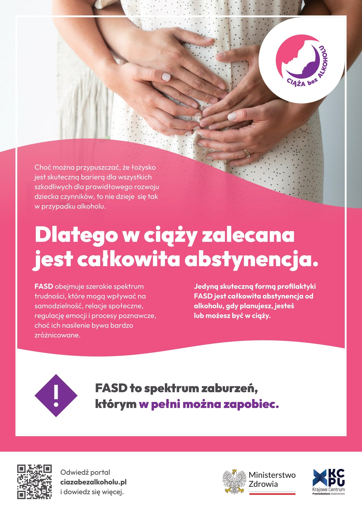 Plakat - ciąża bez alkoholu Plakat - ciąża bez alkoholu